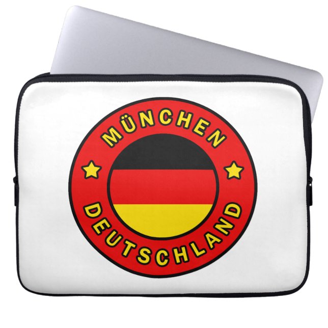 München Deutschland Laptop Sleeve (Voorkant)