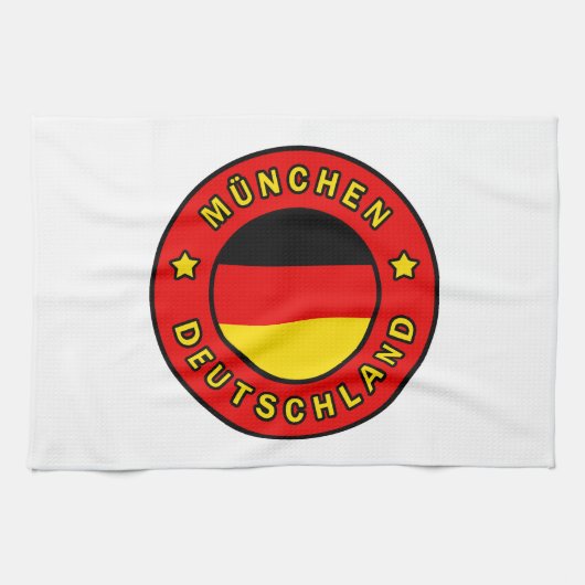 München Deutschland Theedoek (Horizontaal)