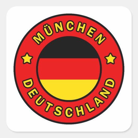 München Deutschland Vierkante Sticker (Voorkant)