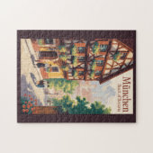 München Duitsland Beieren Illustratie Reizen Kunst Legpuzzel (Horizontaal)