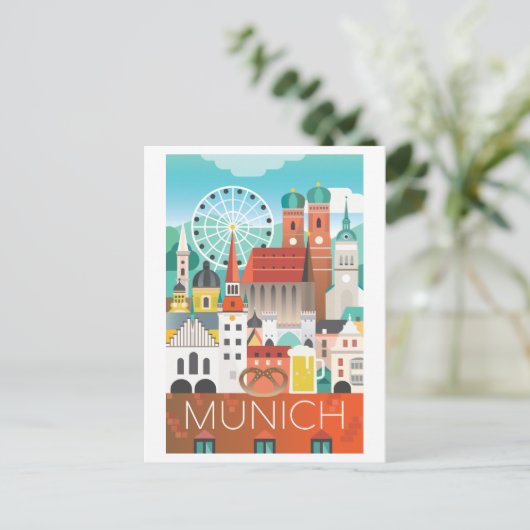 München, Duitsland Briefkaart (Staand voorkant)