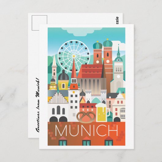 München, Duitsland Briefkaart (Voorkant / Achterkant)