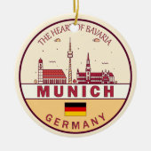 München Duitsland City Skyline Emblem Keramisch Ornament (Voorkant)