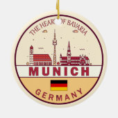 München Duitsland City Skyline Emblem Keramisch Ornament (Achterkant)