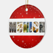 München Duitsland City Travel Photos Kerstmis Keramisch Ornament (Links)