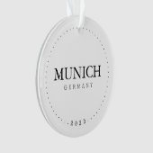 München, Duitsland Eenvoudige Internationale Reisd Ornament (voorkant)