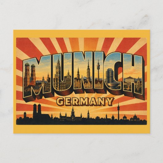 München Duitsland Frauenkirche Briefkaart (Voorkant)