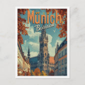 München Duitsland  Kunst Reizen Illustratie Briefkaart (Voorkant)