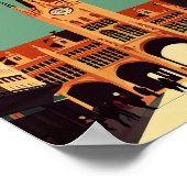 München Duitsland Minimalistisch  KunstPoster Poster (Hoek)