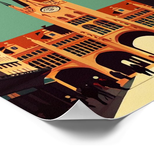 München Duitsland Minimalistisch KunstPoster Poster (Hoek)