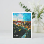 München Duitsland Mooie Olieverf Stad Landschap Briefkaart (Staand voorkant)
