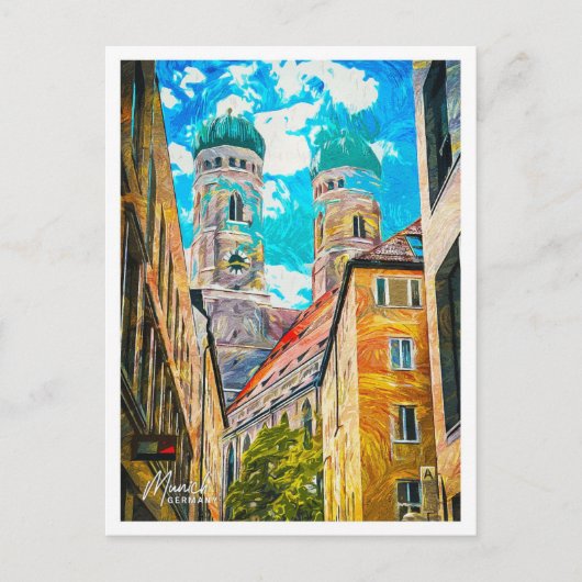 München Duitsland Mooie olieverfstad Briefkaart (Voorkant)
