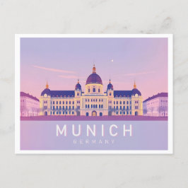 München Duitsland Pastelreizen Ontwerp Briefkaart