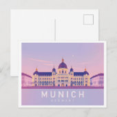 München Duitsland Pastelreizen Ontwerp Briefkaart (Voorkant / Achterkant)