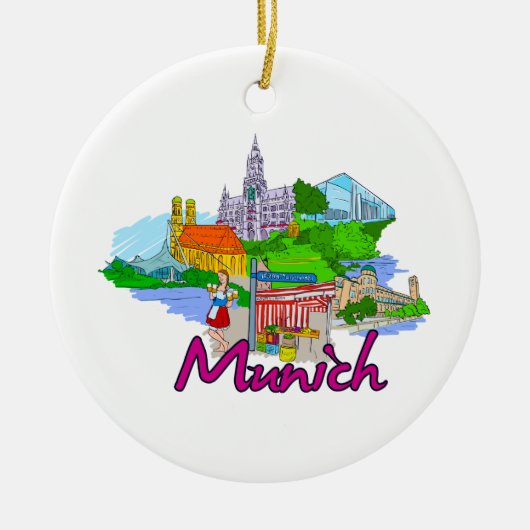 München - Duitsland.png Keramisch Ornament (Voorkant)