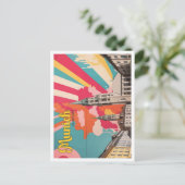 München Duitsland Pop Art Travel Illustration Briefkaart (Staand voorkant)