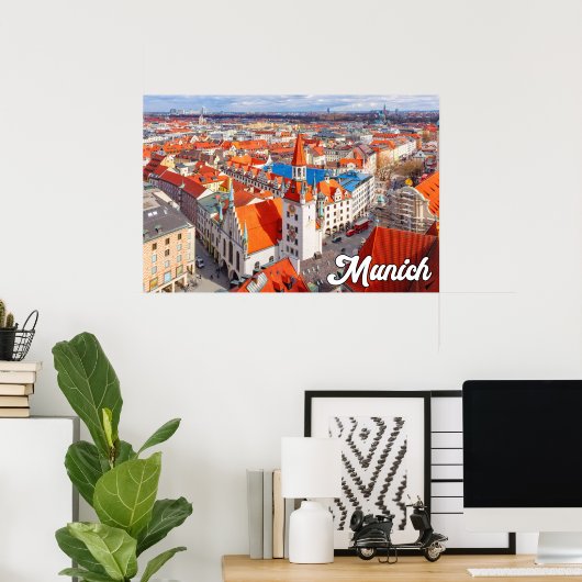 München, Duitsland Poster (Thuiskantoor)