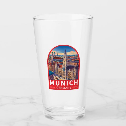 München Duitsland Reis Kunst Embleem Glas (Voorkant)
