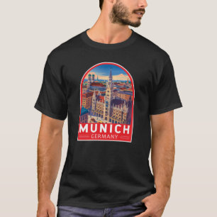 München Duitsland Reis Kunst Embleem T-shirt