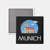 München Duitsland Reis Magneet (Voorkant / Achterkant)