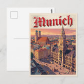 München Duitsland Reis uit het verleden Briefkaart (Voorkant / Achterkant)
