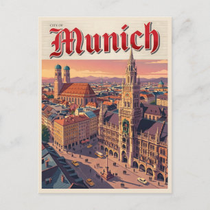 München Duitsland Reis uit het verleden Briefkaart