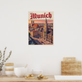 München Duitsland Reis uit het verleden Poster (Keuken)