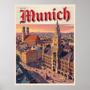 München Duitsland Reis uit het verleden Poster