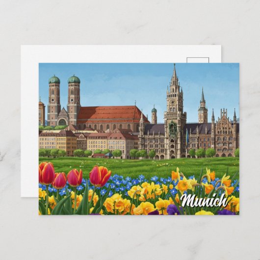 München Duitsland Reizen Briefkaart (Voorkant / Achterkant)