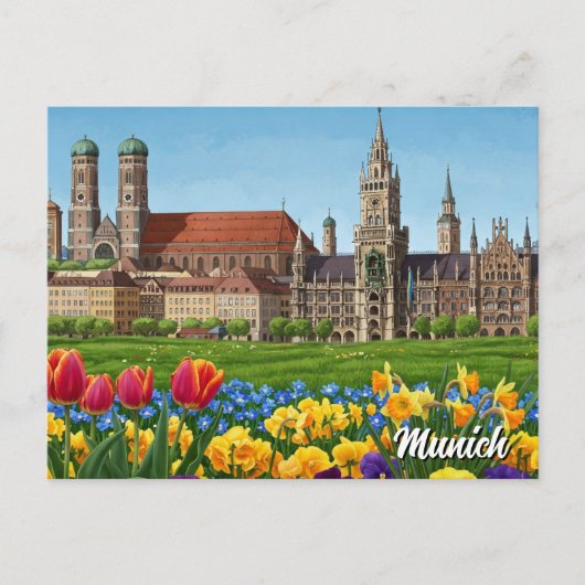 München Duitsland Reizen Briefkaart (Voorkant)