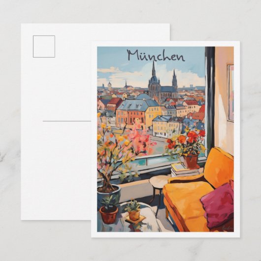München Duitsland Reizen Esthetisch Briefkaart (Voorkant / Achterkant)