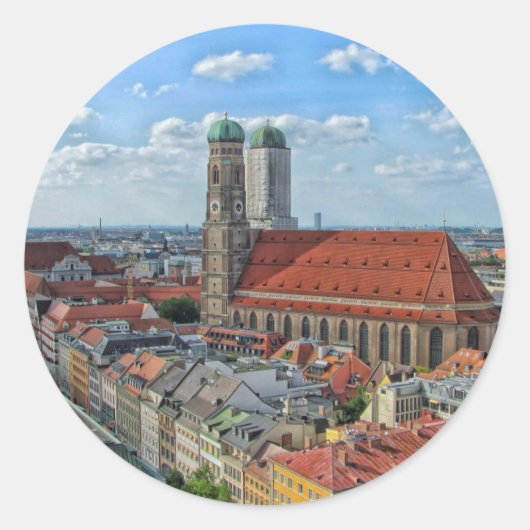 München, Duitsland Ronde Sticker (Voorkant)