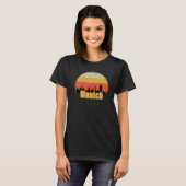 München Duitsland Silhouet van de Stad aan de Hori T-shirt (Voorkant volledig)