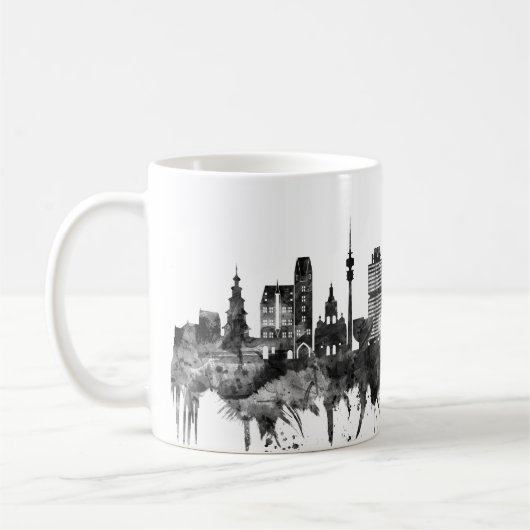 München Duitsland Skyline BW Koffiemok (Links)