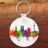 München Duitsland Skyline München Sleutelhanger (Voorkant)