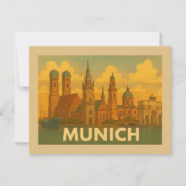 München Duitsland Stad Kunst Briefkaart