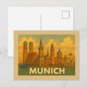 München Duitsland Stad Kunst Briefkaart (Voorkant / Achterkant)