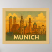 München Duitsland Stad Kunst Poster (Voorkant)