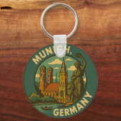 München Duitsland Stad Kunst Sleutelhanger (Achterkant)