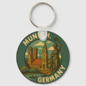 München Duitsland Stad Kunst Sleutelhanger (Achterkant)
