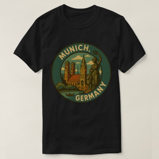 München Duitsland Stad Kunst T-shirt (Design voorkant)
