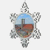 München, Duitsland Tin Sneeuwvlok Ornament (Rechts)