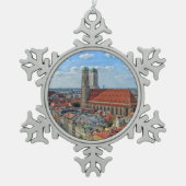 München, Duitsland Tin Sneeuwvlok Ornament (Voorkant)