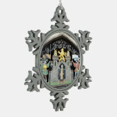 München, Duitsland Tin Sneeuwvlok Ornament (Links)