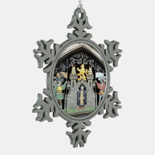 München, Duitsland Tin Sneeuwvlok Ornament (Links)