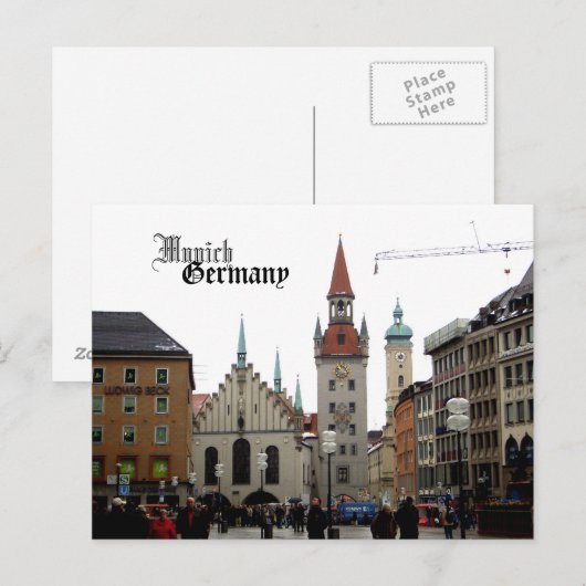 München Duitsland Travel Souvenir Briefkaart (Voorkant / Achterkant)