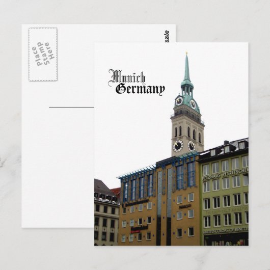 München Duitsland Travel Souvenir Briefkaart (Voorkant / Achterkant)