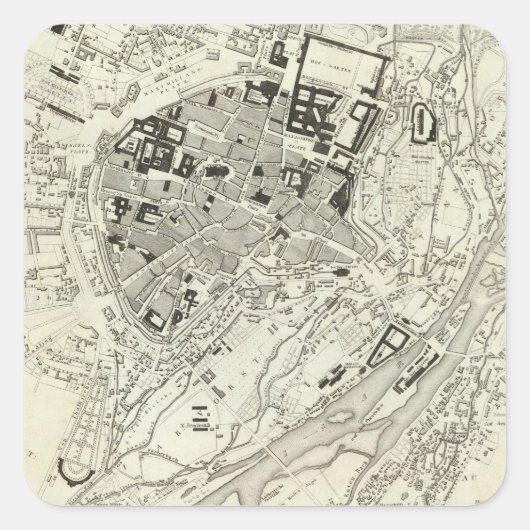 München, Duitsland Vierkante Sticker (Voorkant)