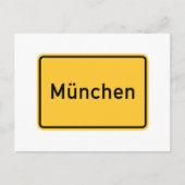 München, Duitsland wegwijzer Briefkaart (Voorkant)