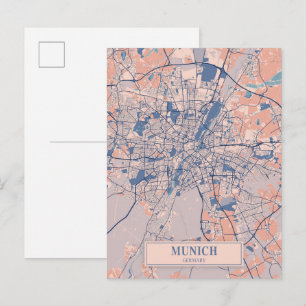 München Duitsland Winderige Stad Kaart Reizen